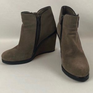 Vince Camuto Wedge Suede Ankle Booties